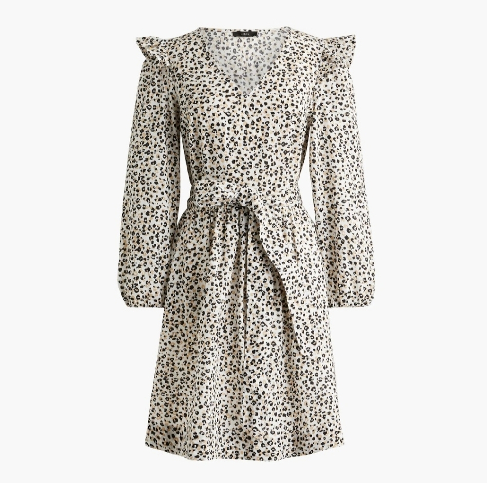 J. Crew Lightweight Cotton Puff Sleeve Mini Dress size M